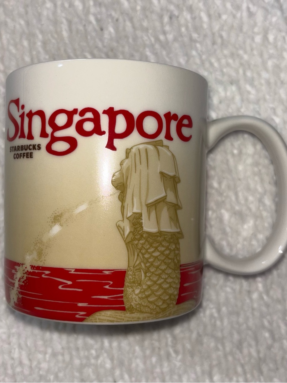 Starbucks Singapore Global Icon Red and Cream Merlion City Mug